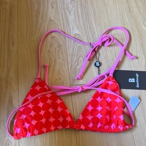 Blackbough Red and Pink Polka Dot Bikini Top